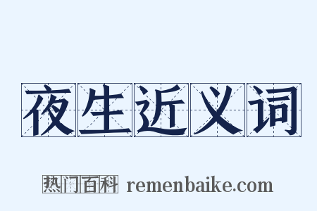 夜生近义词是什么意思的图片